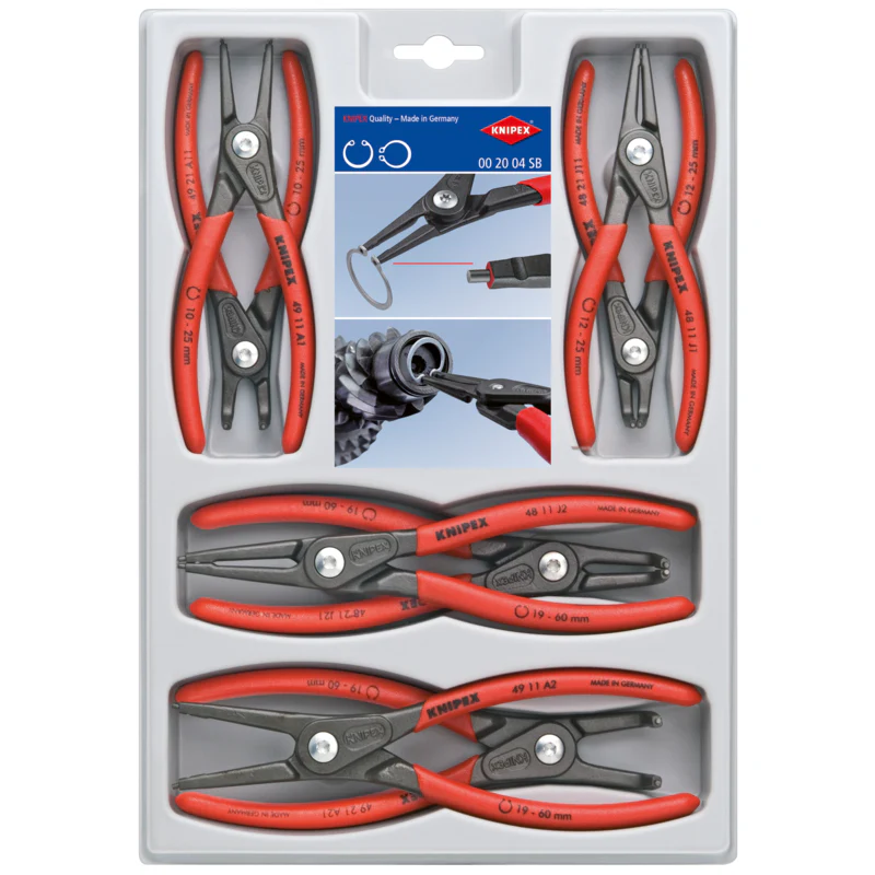 KNIPEX 8-Piece Precision Snap Ring Pliers Set - Image 2