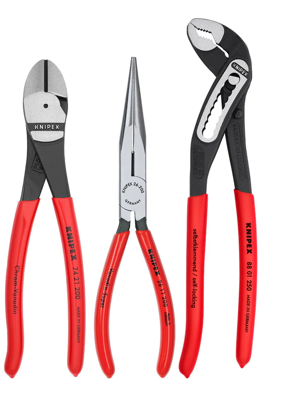 KNIPEX 3-Piece Universal Set with Alligator Pliers