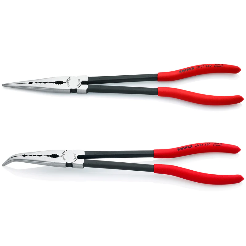 KNIPEX 2-Piece XL Long Needle Nose Pliers Set with Keeper Pouch - Image 3