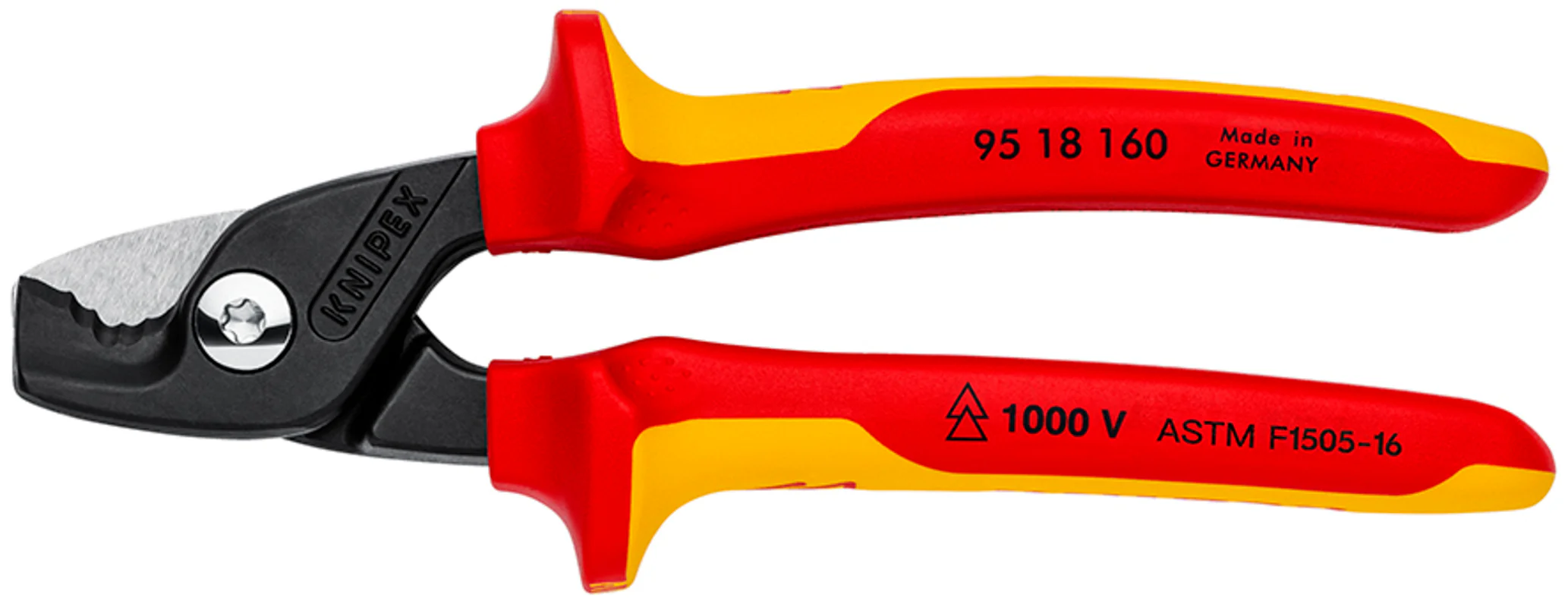 KNIPEX 6-1/4" StepCut Cable Shears-1000V Insulated
