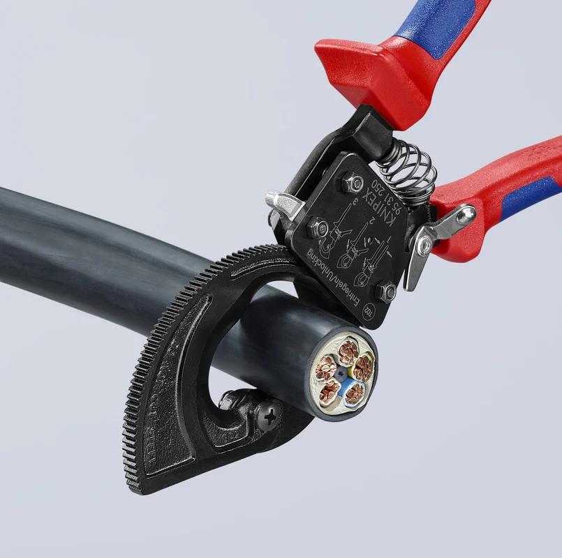 KNIPEX 10" Ratcheting Cable Cutters - Image 4