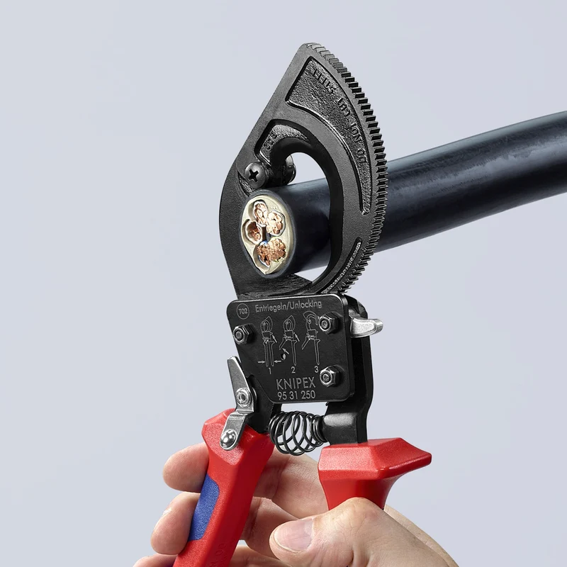KNIPEX 10" Ratcheting Cable Cutters - Image 7