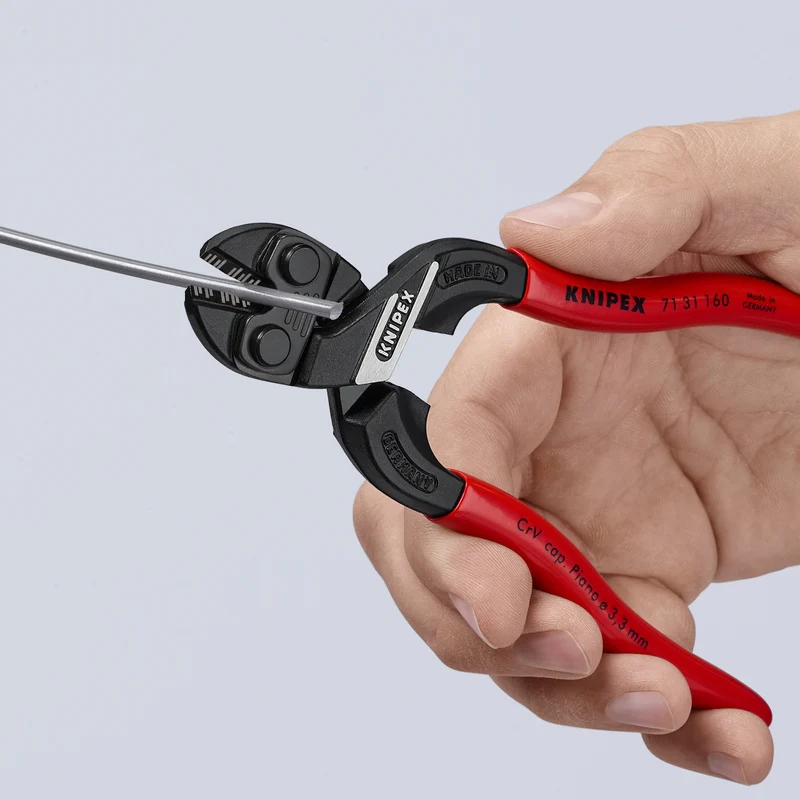 KNIPEX 6-1/4" CoBolt S Compact Bolt Cutters-Notched Blade - Image 3