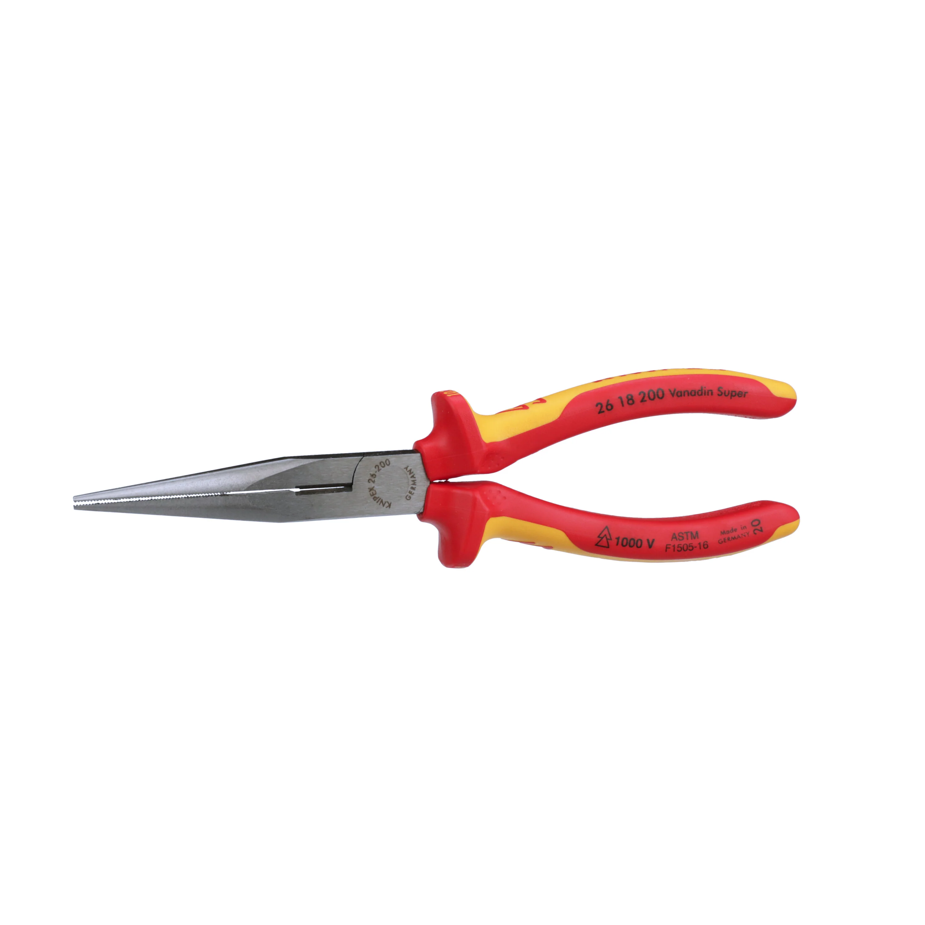 KNIPEX 8" Long Nose Pliers with Cutter-1000V Insulated - Image 3