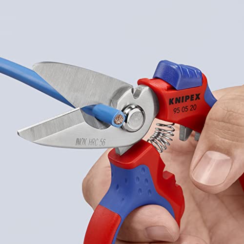 KNIPEX 6-1/4" Stainless Steel Angled Electricians' Shears - Image 3