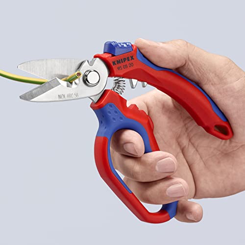 KNIPEX 6-1/4" Stainless Steel Angled Electricians' Shears - Image 4