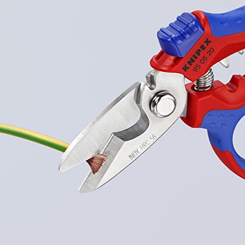 KNIPEX 6-1/4" Stainless Steel Angled Electricians' Shears - Image 5