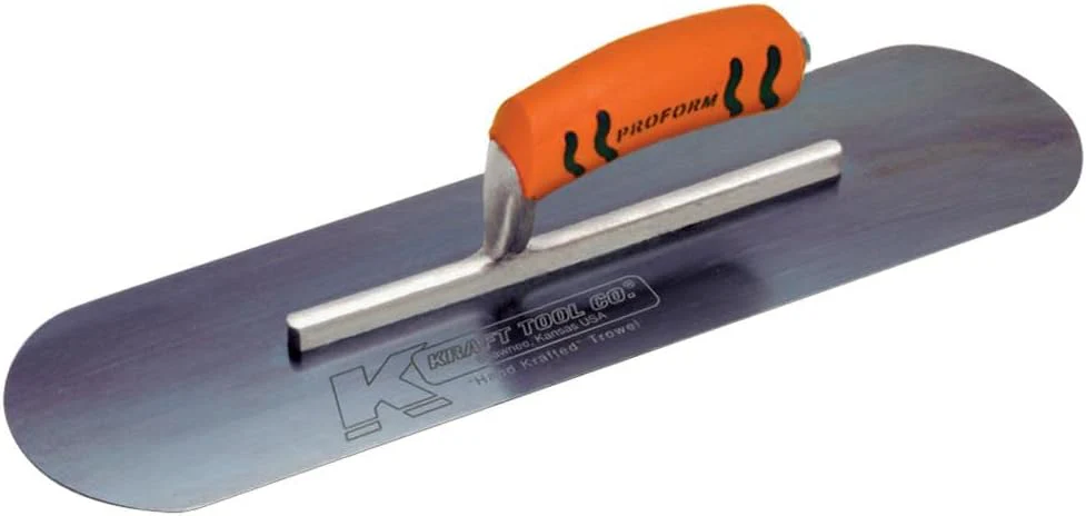 Kraft Tool CF271BPF Blue Steel Pool Trowel with ProForm Handle, 12 x 3-Inch - Image 2