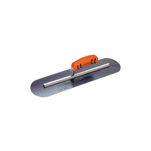 Kraft Tool CF739BPF Blue Steel Pool Trowel with ProForm Handle L-Shank, 20 x 4-Inch