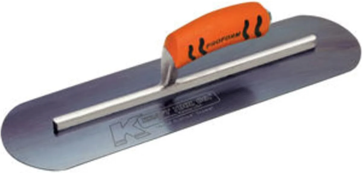 Kraft Tool CF742BPF Blue Steel Pool Trowel with ProForm Handle L-Shank, 16 x 5-Inch - Image 2