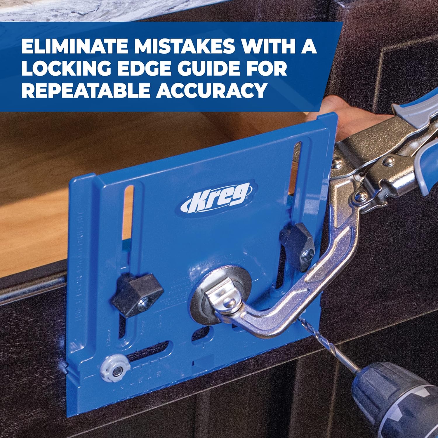 KREG KHI-Pull Cabinet Hardware Jig - for Cabinet Door Handles - Drilling Guide for Cabinet Doors - Creates Straight, Even Holes - Durable Drill Guides - Image 10
