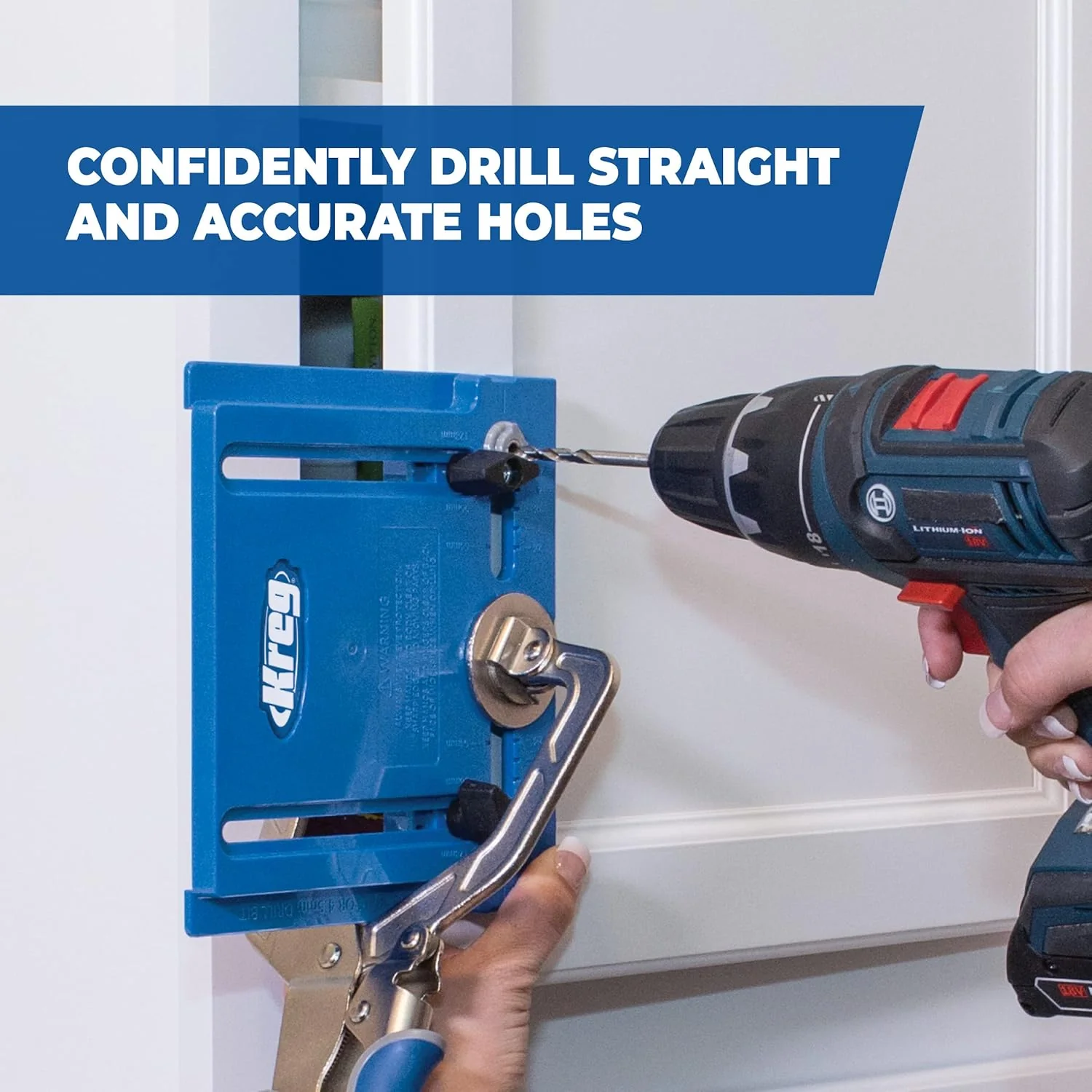 KREG KHI-Pull Cabinet Hardware Jig - for Cabinet Door Handles - Drilling Guide for Cabinet Doors - Creates Straight, Even Holes - Durable Drill Guides - Image 9