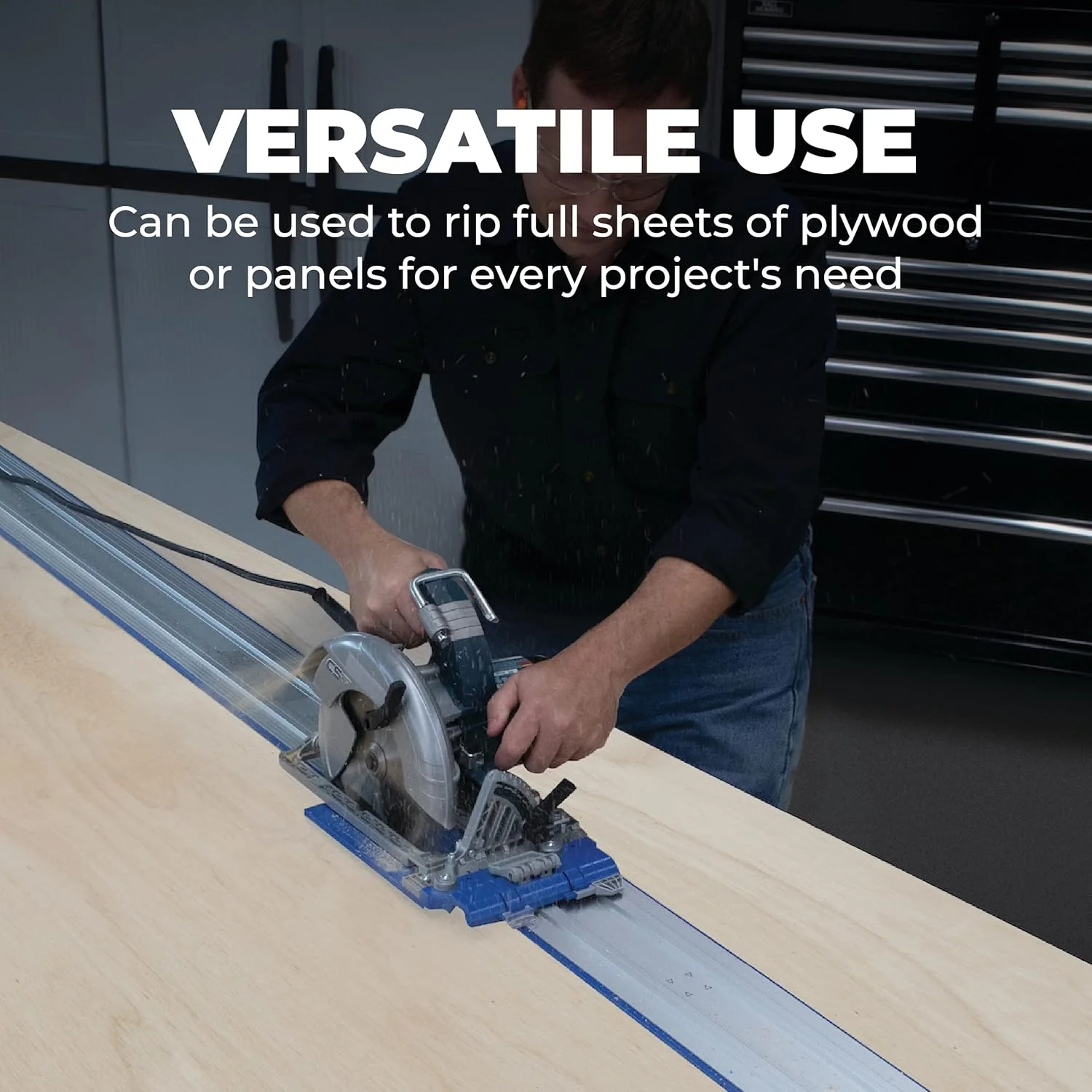 Kreg KMA3700 Accu-Cut XL - Universal Track Saw Guide System - Make Straight, Cross, Rip & Angled Cuts Easily - Image 4