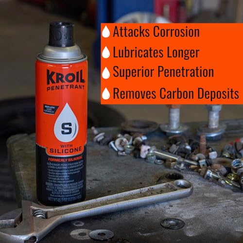 Kroil Penetrating Oil with Silicone (Aerosol Spray-1 Gallon Can-Single) | Penetrant for Rusted Bolts, Metal | Lubricant for Hinges, Chains, Moving Parts (SK011) - Image 2