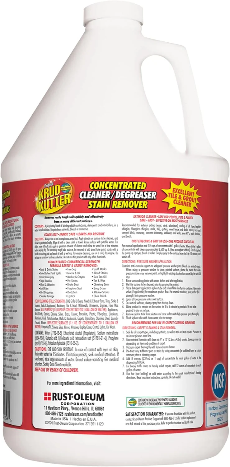 Krud Kutter KK012 Original Concentrated Cleaner/Degreaser Stain Remover, Gallon - Image 3