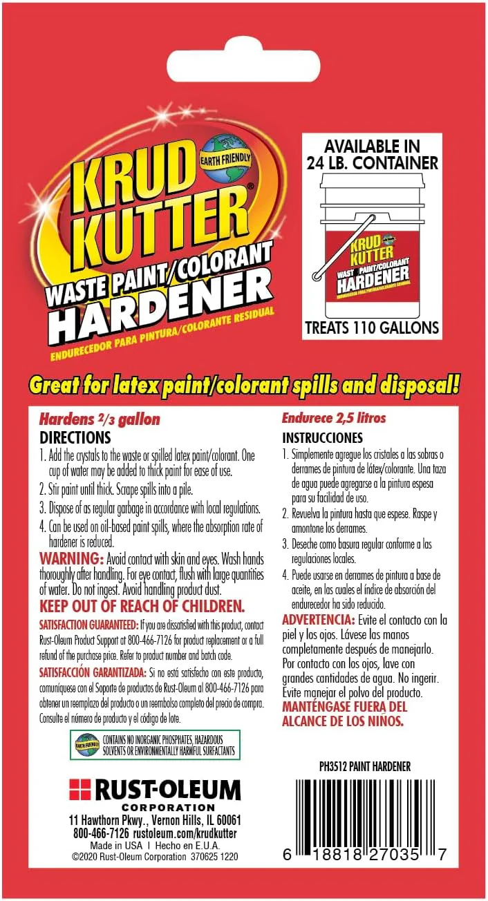 Krud Kutter PH3512-12PK Waste Paint Hardener Crystals, 3.5 oz, Cream, 12 Pack - Image 3