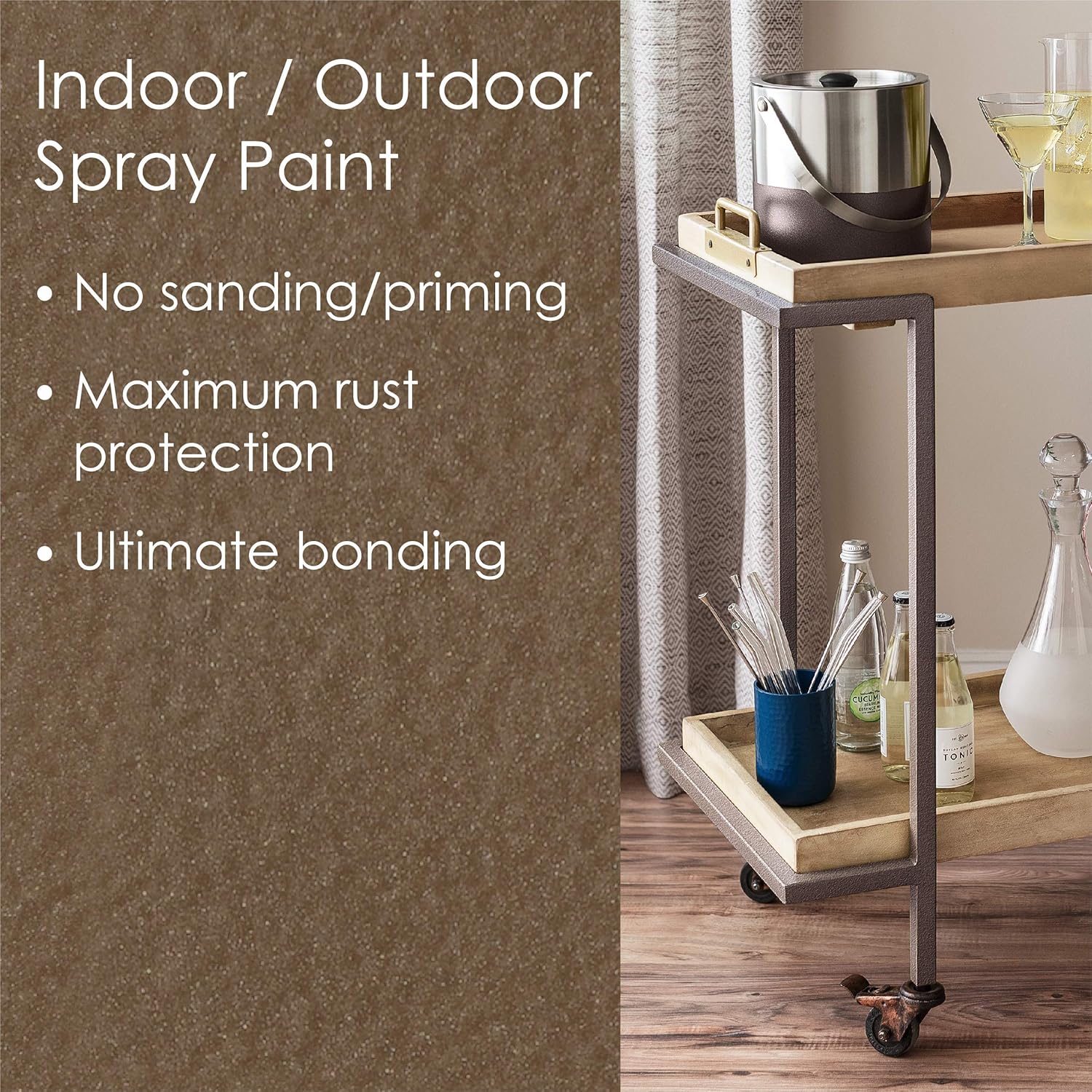 Krylon Fusion All-In-One Adhesive Hammered Finish Spray Paint for Indoor/Outdoor Use, 12 oz, Brown (Pack of 1) - Image 4