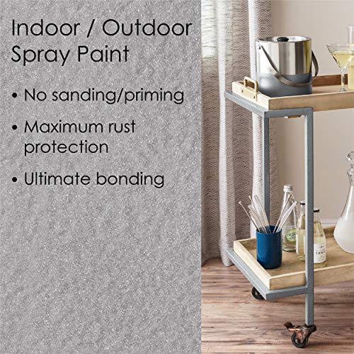 Krylon Fusion All-In-One Adhesive Hammered Finish Spray Paint for Indoor/Outdoor Use, 12 oz, Silver - Image 3