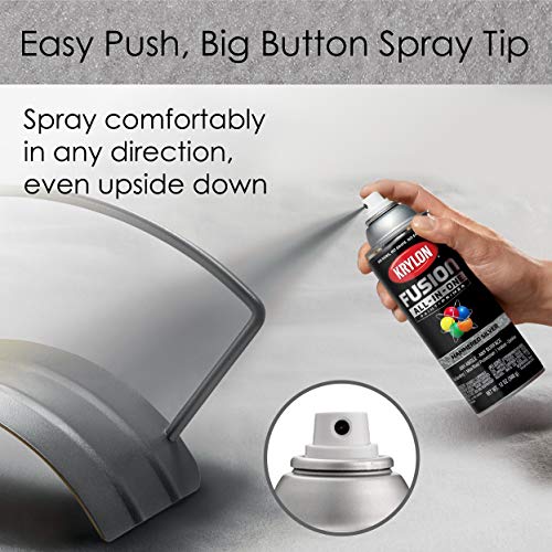 Krylon Fusion All-In-One Adhesive Hammered Finish Spray Paint for Indoor/Outdoor Use, 12 oz, Silver - Image 4