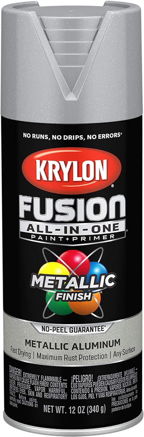 Krylon Fusion All-In-One Adhesive Spray Paint for Indoor/Outdoor Use, 12 oz, Metallic Aluminum (Pack of 1) - Image 2