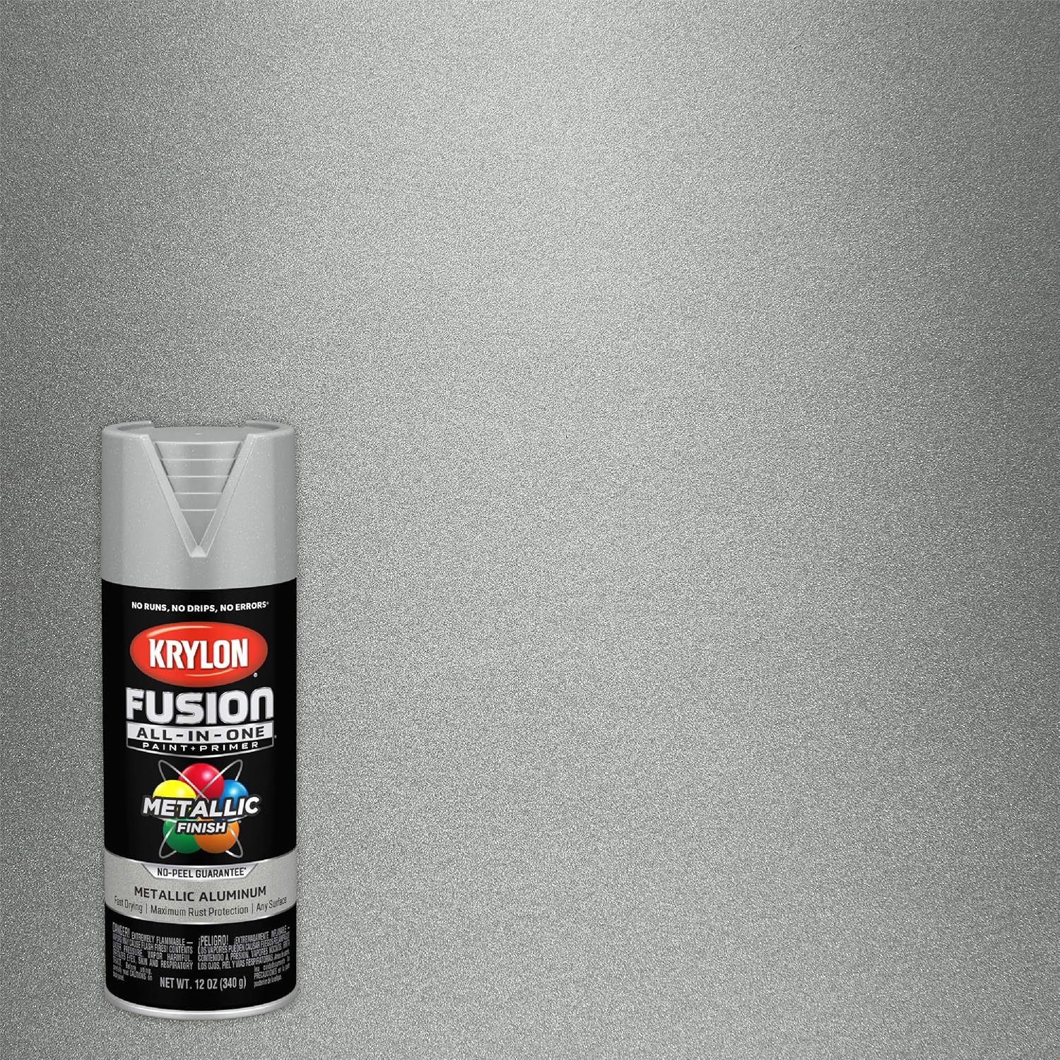 Krylon Fusion All-In-One Adhesive Spray Paint for Indoor/Outdoor Use, 12 oz, Metallic Aluminum (Pack of 1) - Image 4