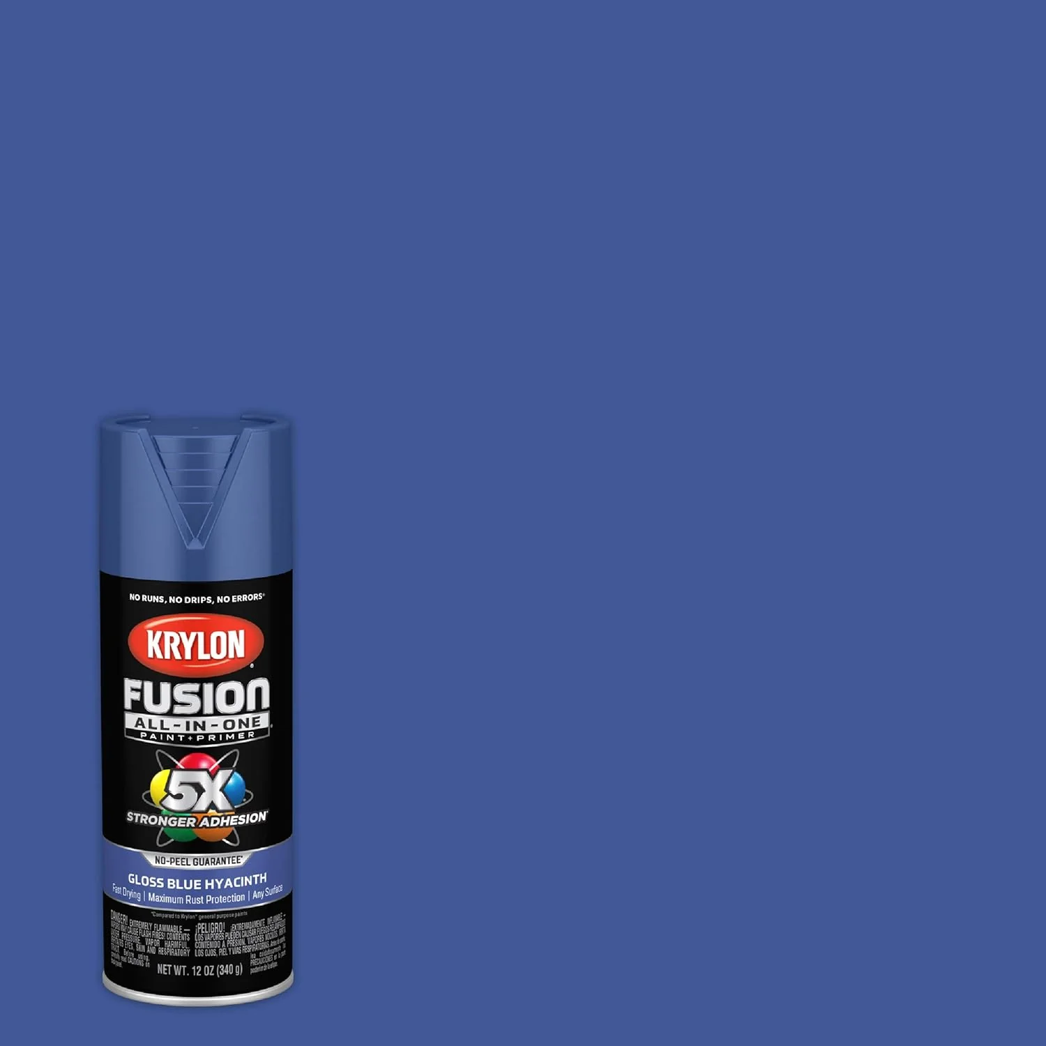 Krylon Fusion All-In-One Adhesive Spray Paint for Indoor/Outdoor Use, 12 oz, Blue Hyacinth Blue Hyacinth 12 Ounce (Pack of 1) Gloss - Image 3