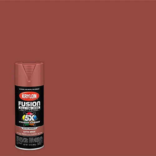 Krylon Fusion All-In-One Adhesive Spray Paint for Indoor/Outdoor Use, 12 oz, Brick - Image 2