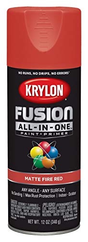 Krylon Fusion All-In-One Adhesive Spray Paint for Indoor/Outdoor Use, 12 oz, Fire Red - Image 3