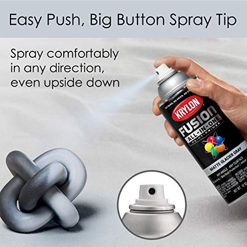 Krylon Fusion All-In-One Adhesive Spray Paint for Indoor/Outdoor Use, 12 oz, Glacier Gray - Image 5