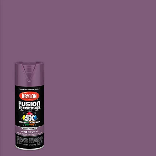 Krylon Fusion All-In-One Adhesive Spray Paint for Indoor/Outdoor Use, 12 oz, Icy Grape - Image 2