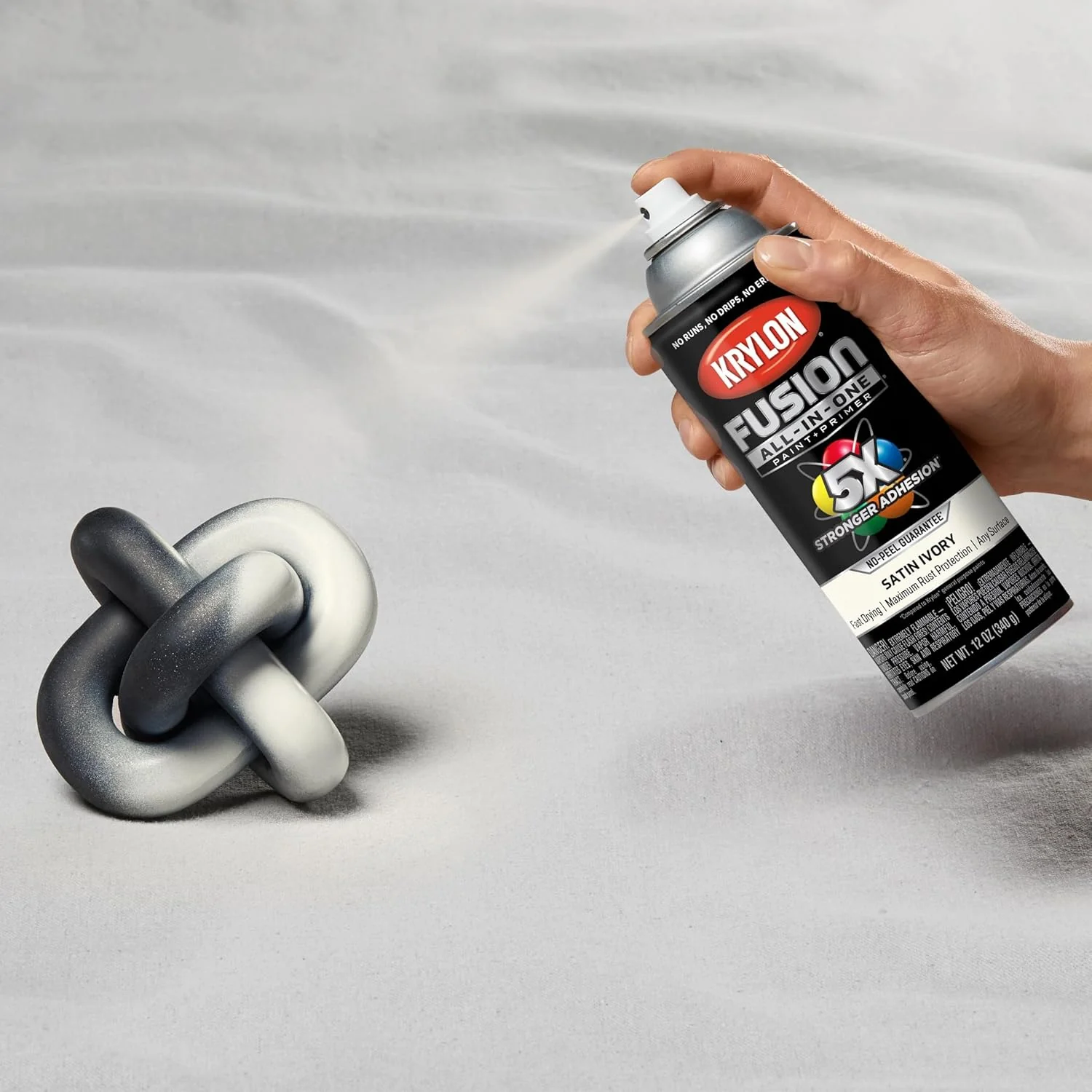 Krylon Fusion All-In-One Adhesive Spray Paint for Indoor/Outdoor Use, Satin Ivory, 12 Ounce (Pack of 1) - Image 8