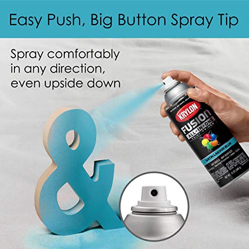 Krylon Fusion All-In-One Adhesive Spray Paint for Indoor/Outdoor Use, 12 oz, Lagoon Blue - Image 5