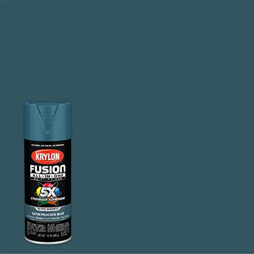Krylon Fusion All-In-One Adhesive Spray Paint for Indoor/Outdoor Use, 12 oz, Peacock Blue - Image 2