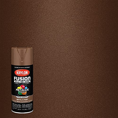 Krylon Fusion All-In-One Adhesive Spray Paint for Indoor/Outdoor Use, 12 oz, Rust - Image 2
