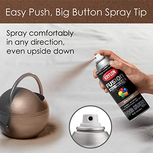 Krylon Fusion All-In-One Adhesive Spray Paint for Indoor/Outdoor Use, 12 oz, Rust - Image 4