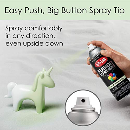 Krylon Fusion All-In-One Adhesive Spray Paint for Indoor/Outdoor Use, 12 oz, Sea Green - Image 5