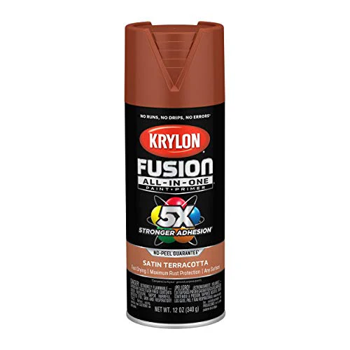 Krylon Fusion All-In-One Adhesive Spray Paint for Indoor/Outdoor Use, 12 oz, Terracotta