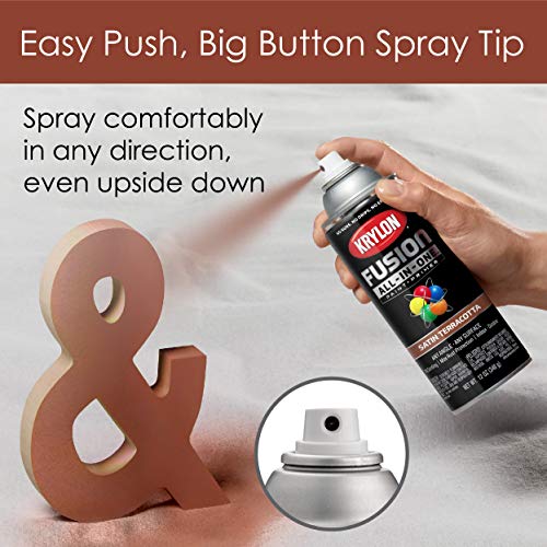 Krylon Fusion All-In-One Adhesive Spray Paint for Indoor/Outdoor Use, 12 oz, Terracotta - Image 4