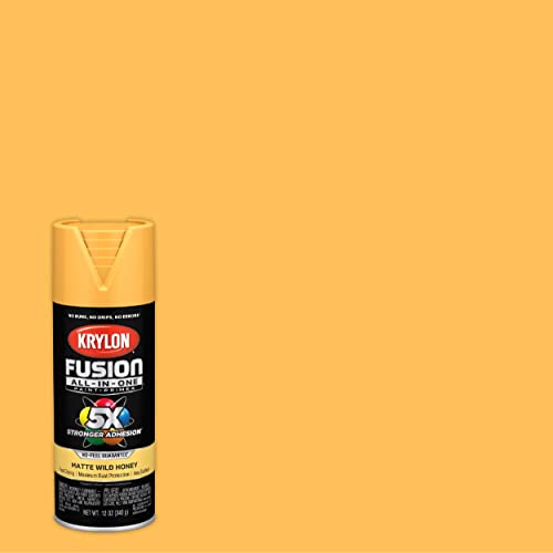 Krylon Fusion All-In-One Adhesive Spray Paint for Indoor/Outdoor Use, 12 oz, Wild Honey - Image 3