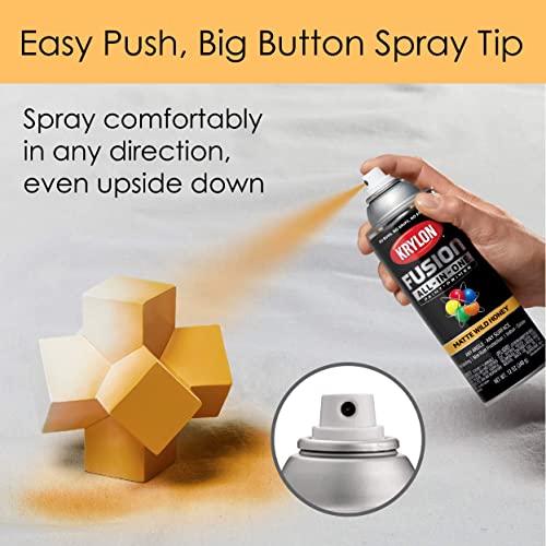 Krylon Fusion All-In-One Adhesive Spray Paint for Indoor/Outdoor Use, 12 oz, Wild Honey - Image 5