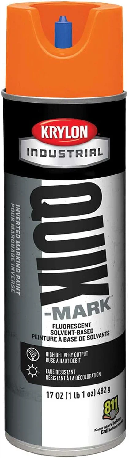 Krylon A03702007 Industrial Quik-Mark Sb Inverted Marking Paint Fluorescent Orange (Pack of 12) - Image 2
