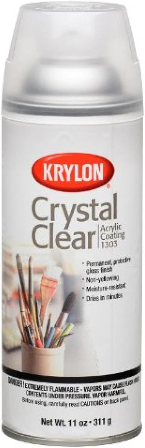 Krylon K01303A07 Crystal Clear Acrylic Coating Aerosol Spray, 6 Ounce, Gloss Small Can (Pack of 1) - Image 2