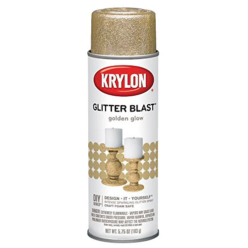 Krylon K03801A00 Glitter Blast Glitter Spray Paint for Craft Projects, Golden Glow, 5.75 oz