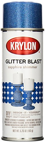 Krylon K03814A00 Glitter Blast Glitter Spray Paint for Craft Projects, Sapphire Shimmer Blue, 5.75 oz