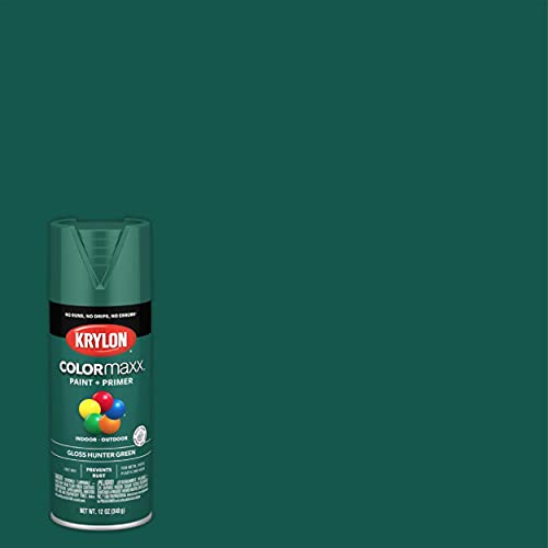 Krylon K05523007 COLORmaxx Spray Paint and Primer for Indoor/Outdoor Use, Gloss Hunter Green 12 Ounce (Pack of 1) - Image 3
