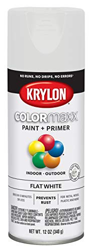 Krylon K05548007 COLORmaxx Spray Paint and Primer for Indoor/Outdoor Use, Flat White, 12 Ounce (Pack of 1) - Image 3