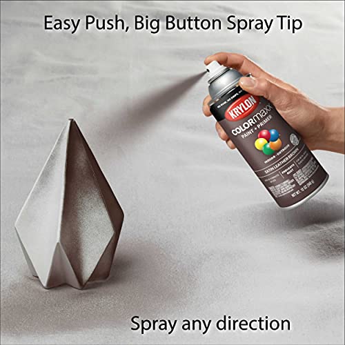 Krylon K05569007 COLORmaxx Spray Paint and Primer for Indoor/Outdoor Use, Satin Leather Brown, 12 Ounce (Pack of 1) - Image 7
