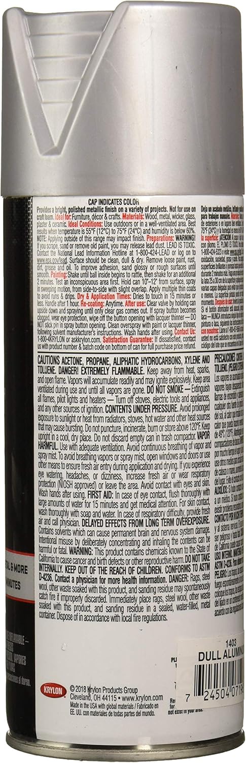 Krylon Metallic Paint Dull Aluminum, 11 Ounce (Pack of 1) - Image 2