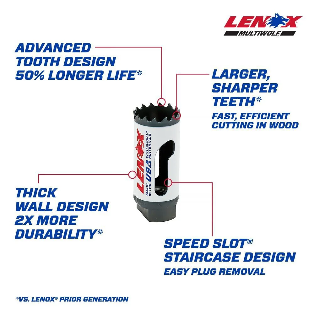 Lenox 3001616L Bi-Metal Speed Slot Hole Saw with T3 Technology, 1" - Image 2