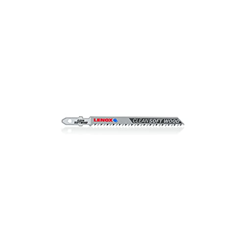 LENOX Tools 1990964 T-Shank Clean Wood Cutting Jig Saw Blade, 4" x 5/16" 10 TPI, 3 Pack